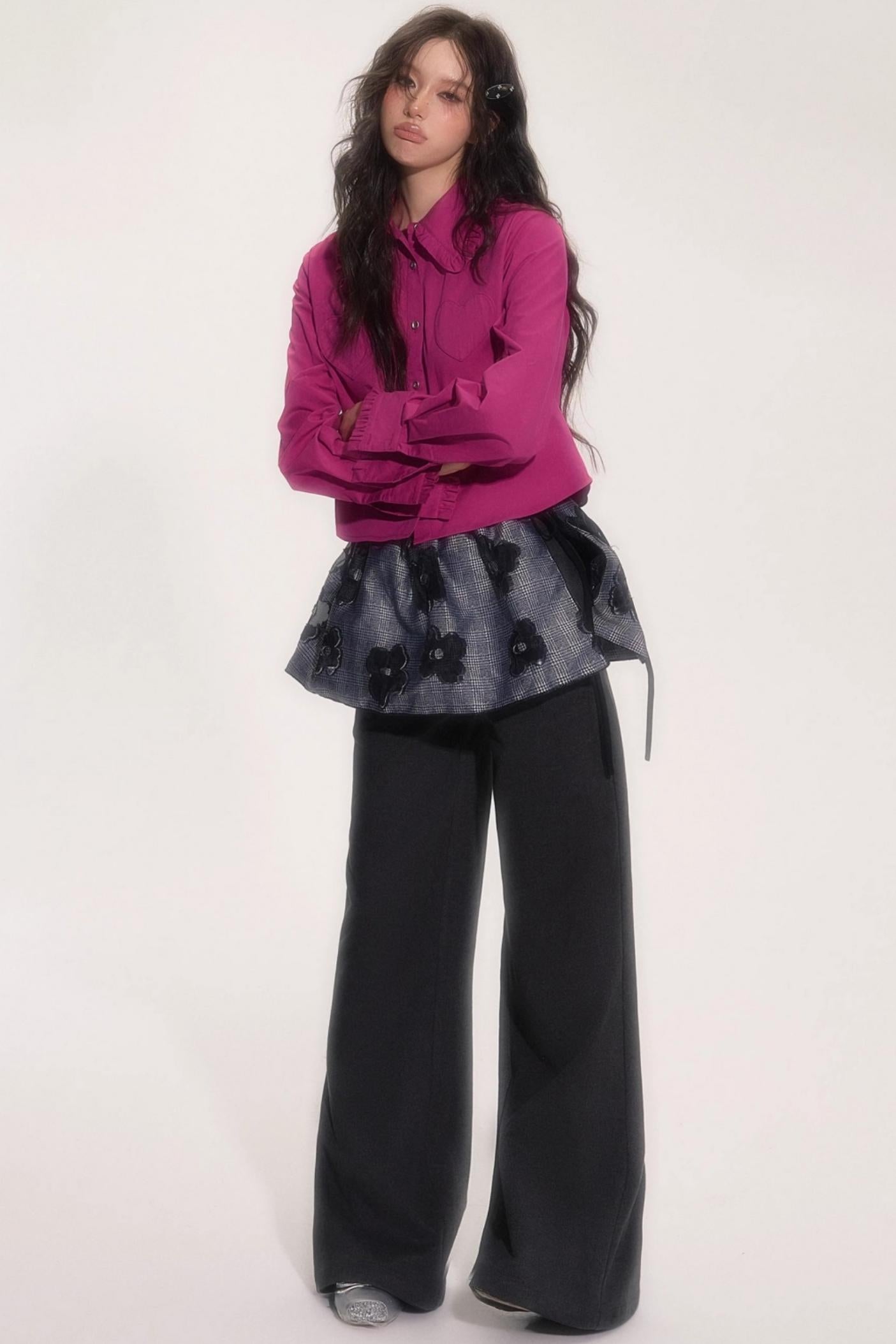 Sweetheart Loose Long-Sleeved Shirt