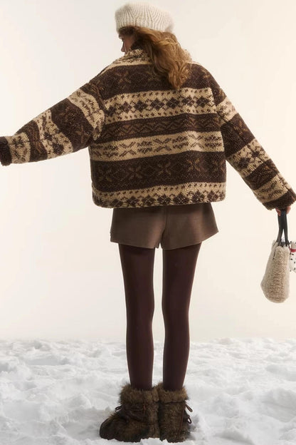 Reversible Fair Isle Fleece Jacket Set