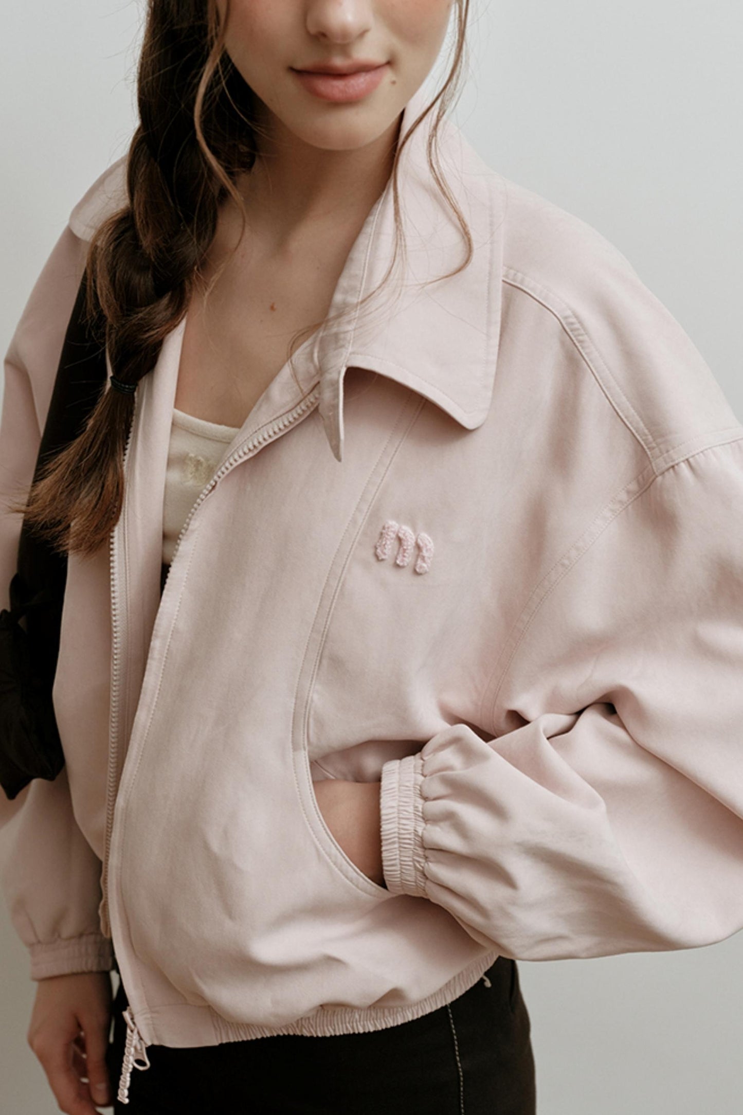 Faux Suede Embroidery Jacket