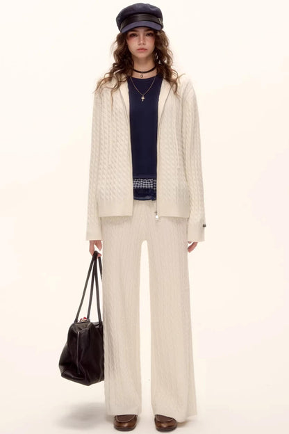 Knitted Jacket Pants Set-Up