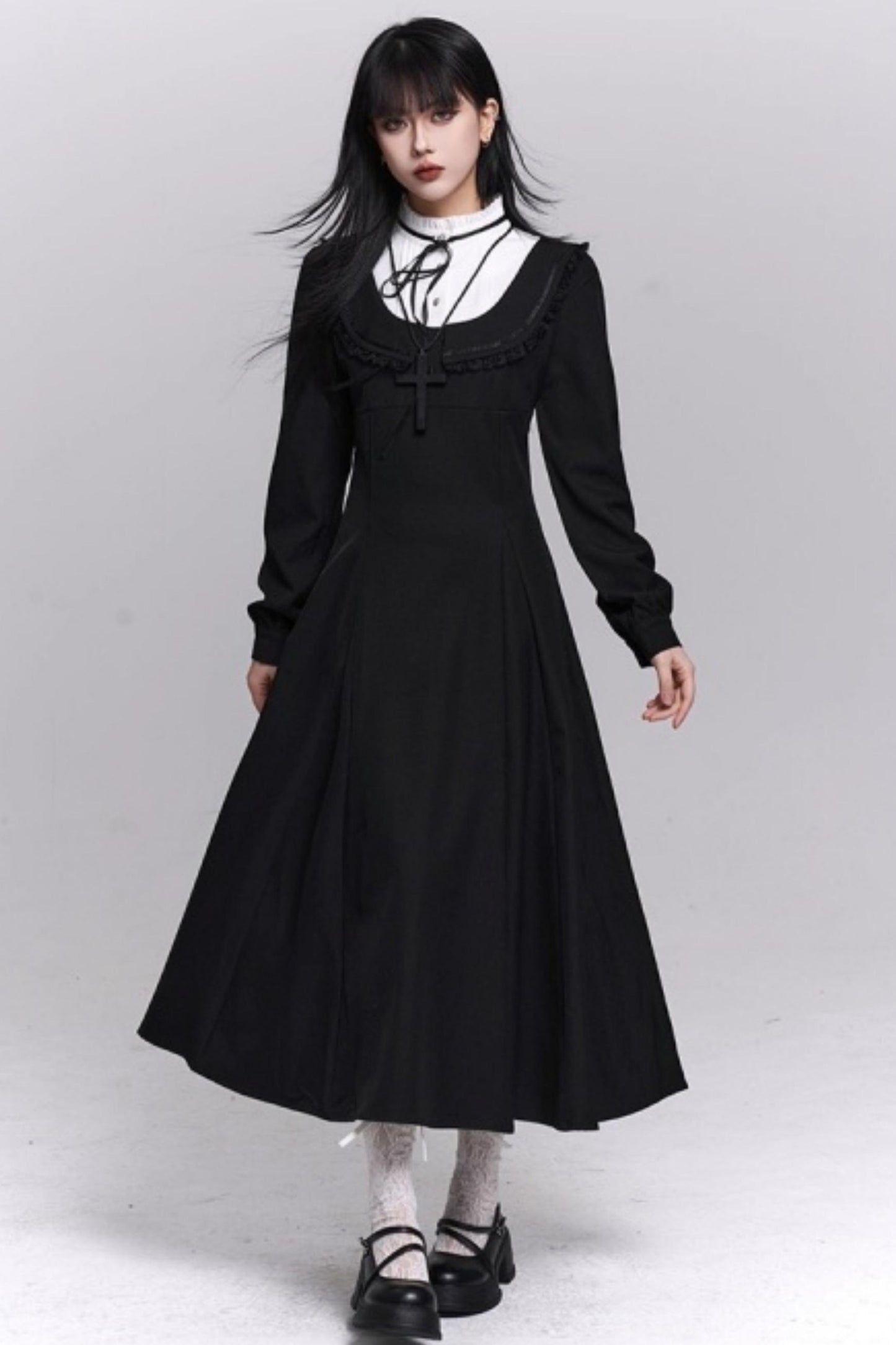 Gothic Black Long Dress