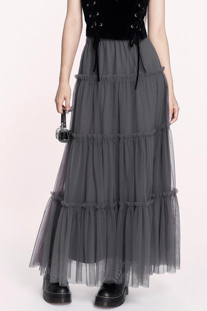 Love Letter Grey Mesh Skirt