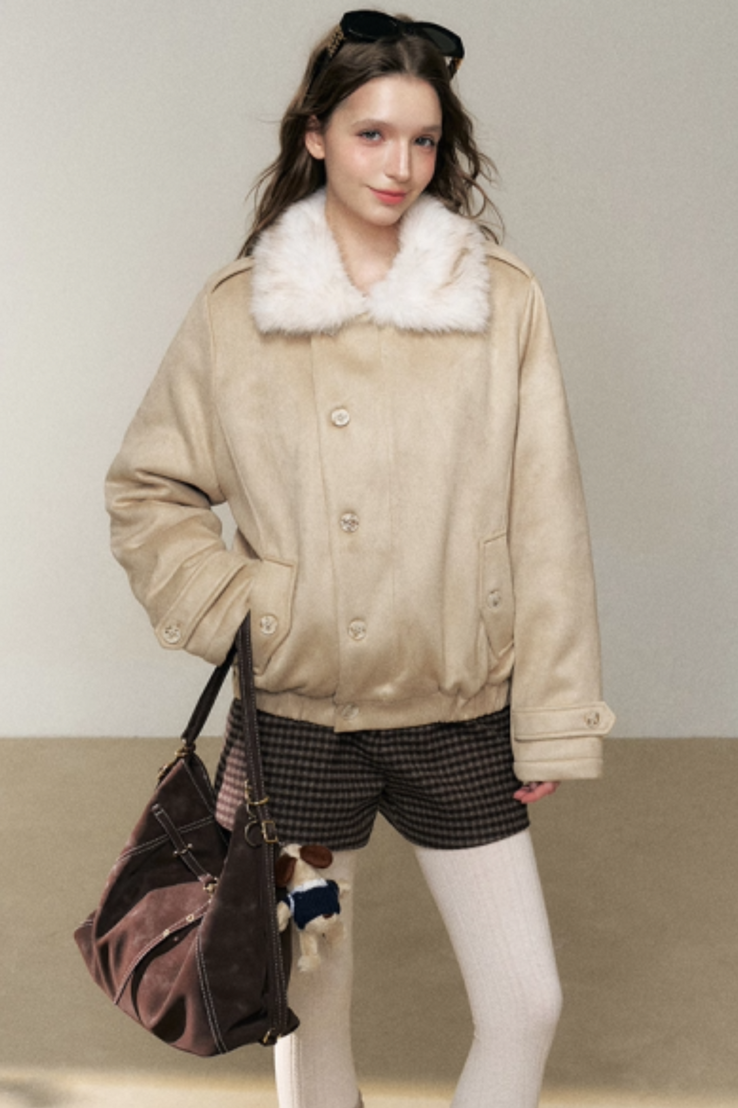 Light Khaki Suede Jacket