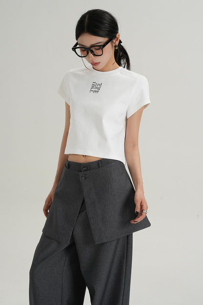 Chic High-Waist Crop Tee