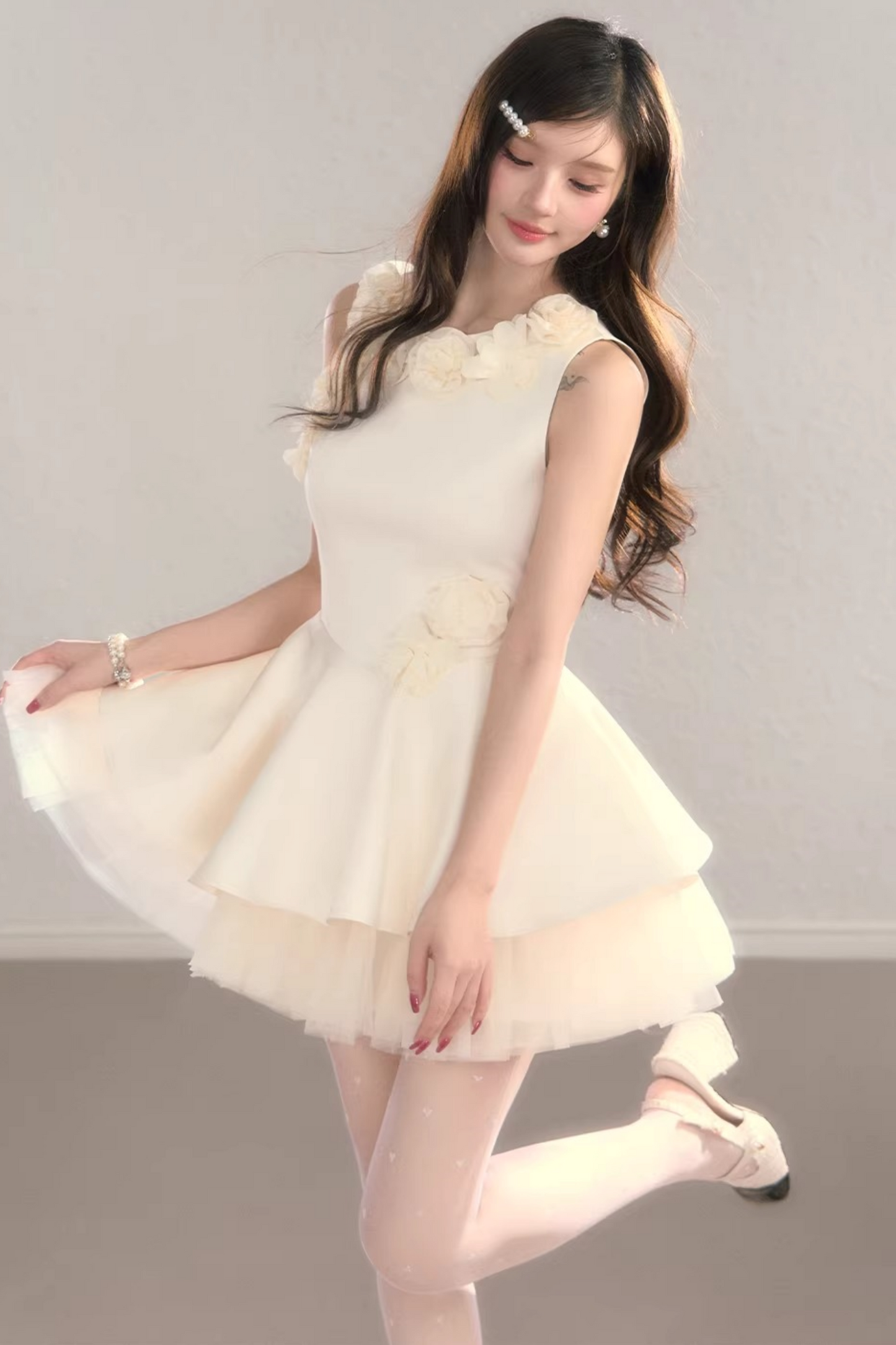 Three-Dimensional Floral Dress