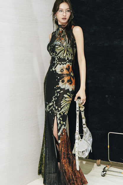 Slit Two-Piece Dress