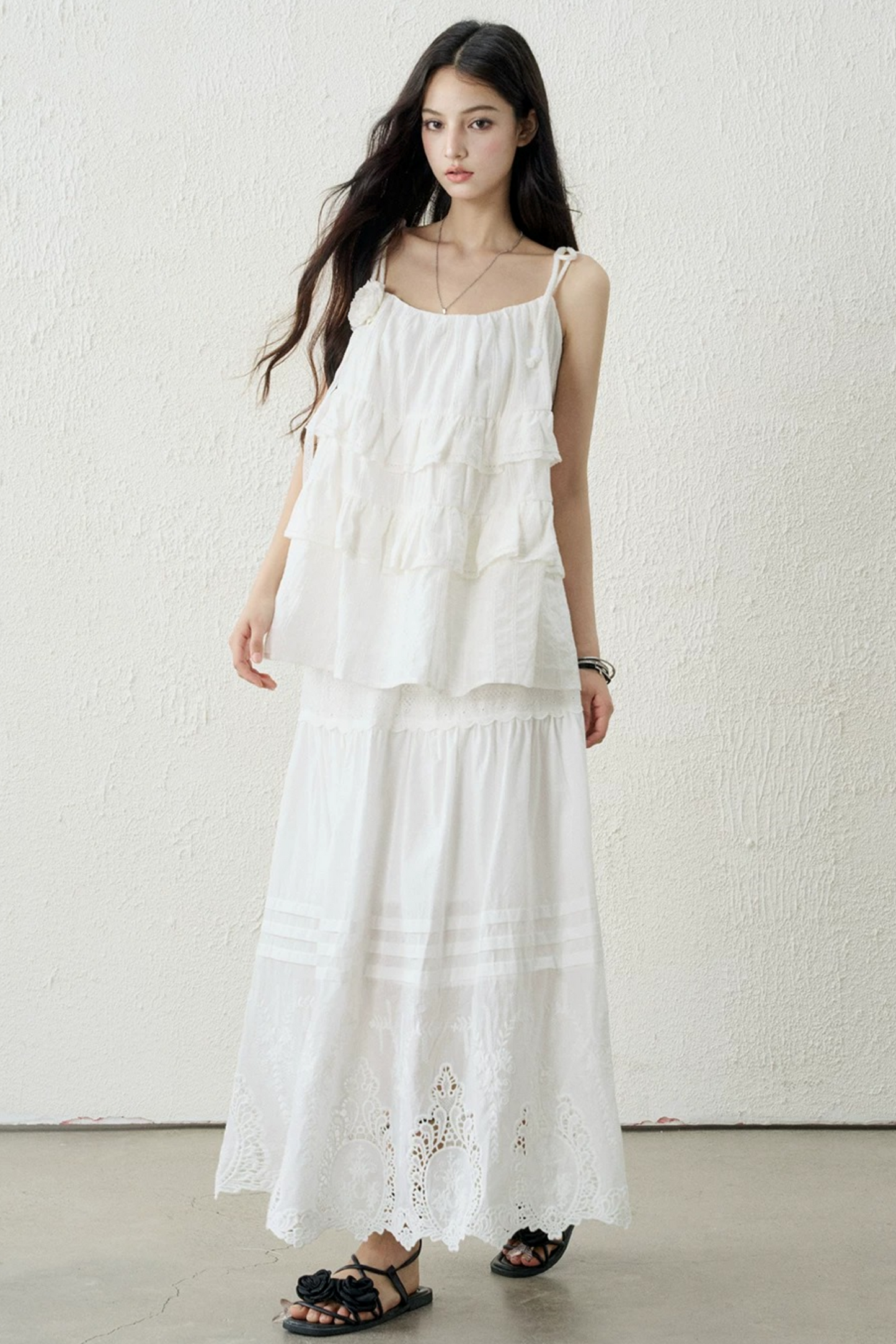 Ghostly Ruffled Halter Top
