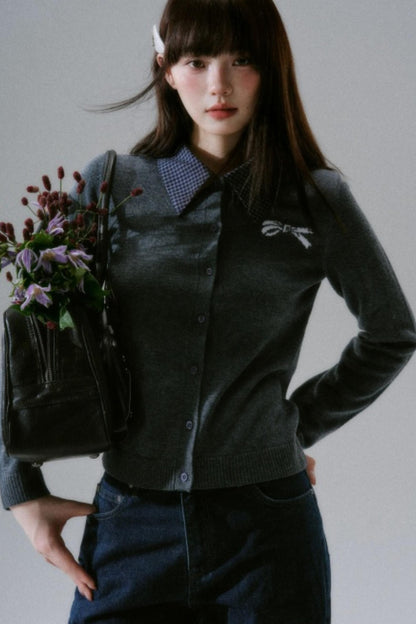 Miao-Style Wool Cardigan Sweater