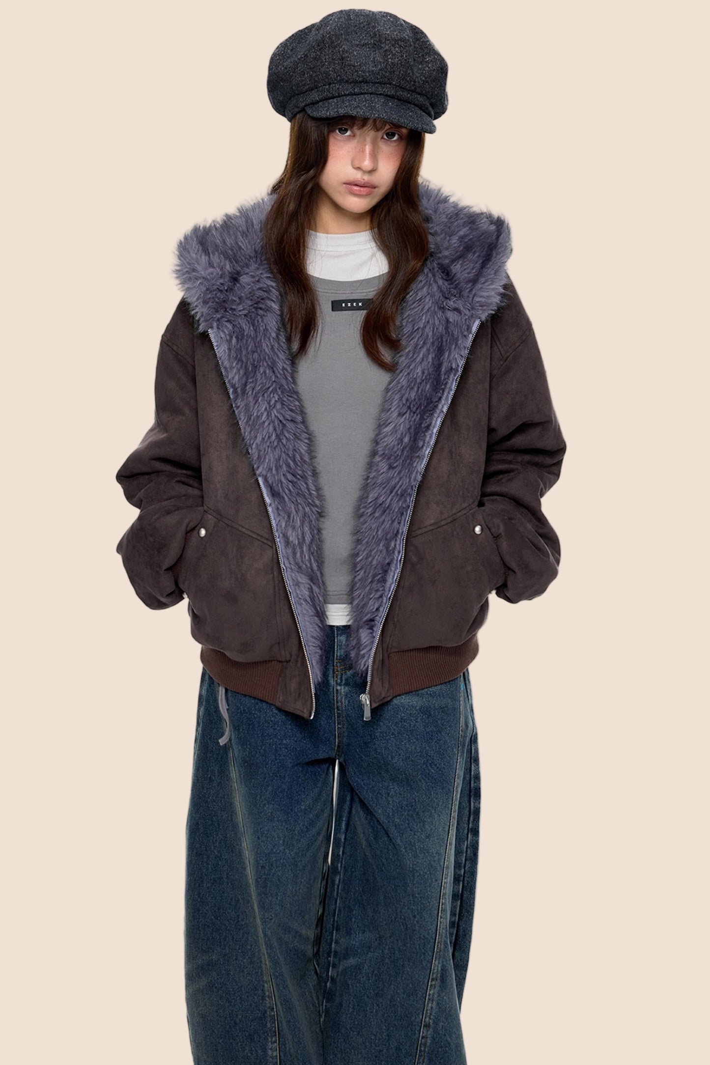 Soft Suede Chain Jacket