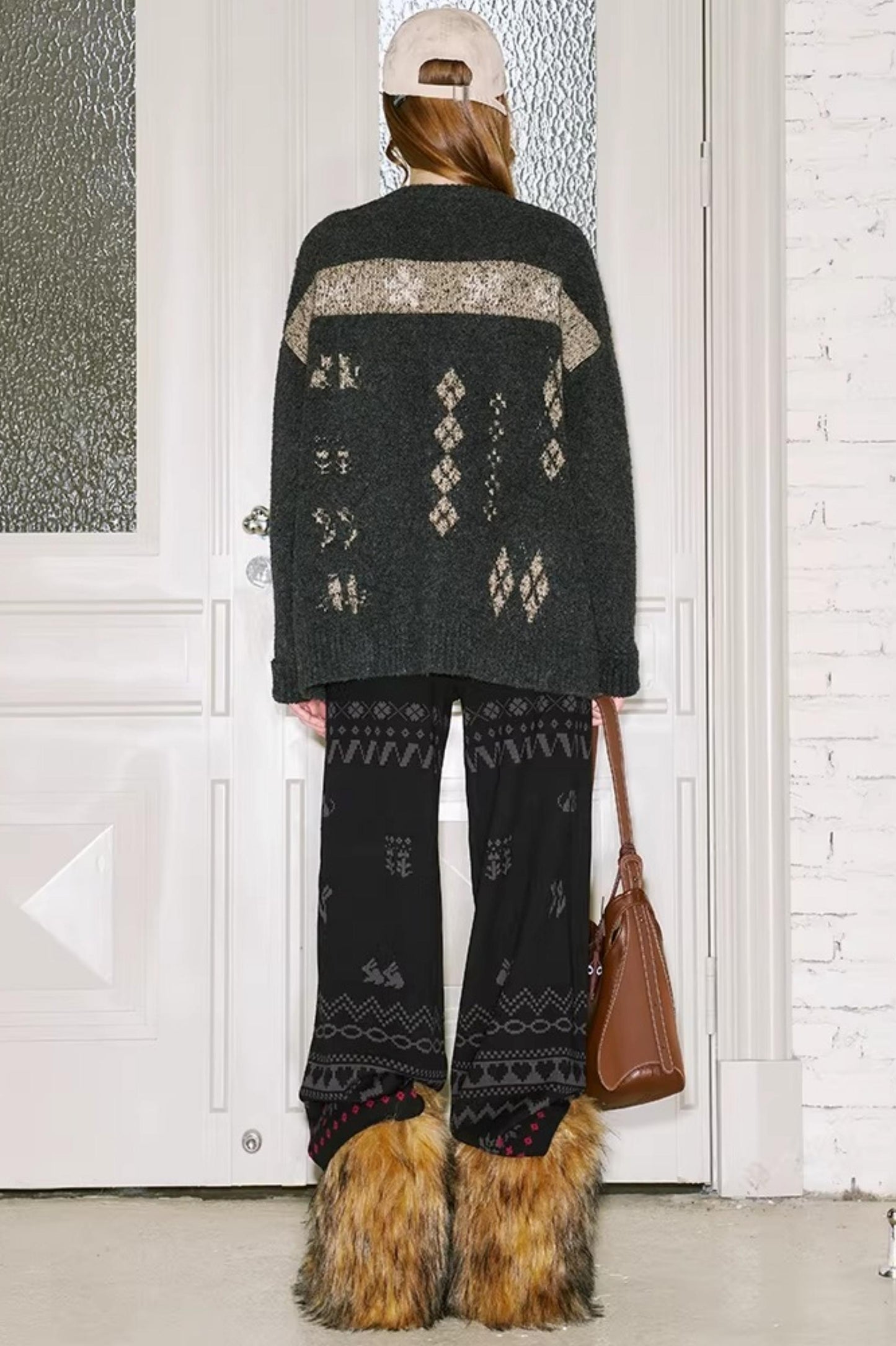 Retro Fair Isle Knitted Cardigan