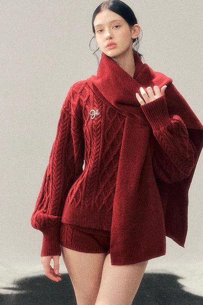 Zurich Knit Sweater Shorts Set-Up