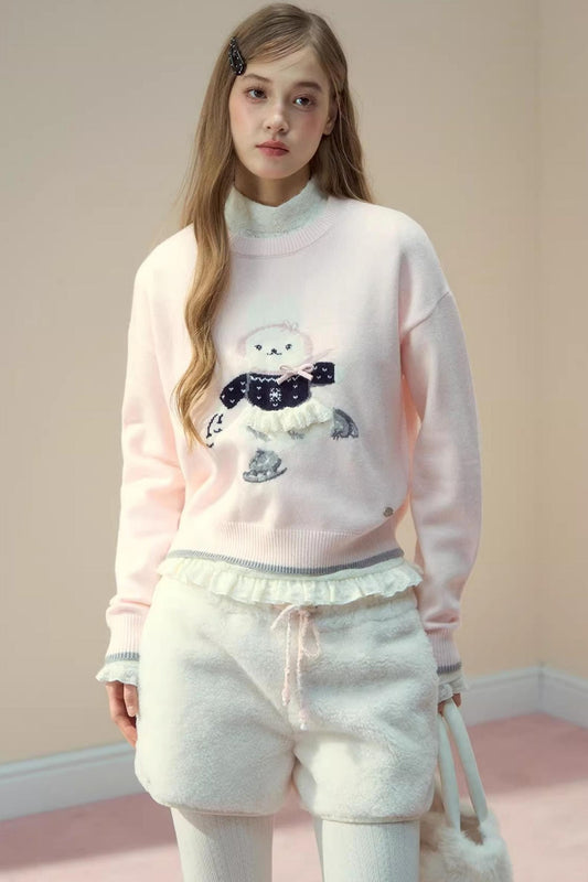 Plaid Fake Collar Sweater