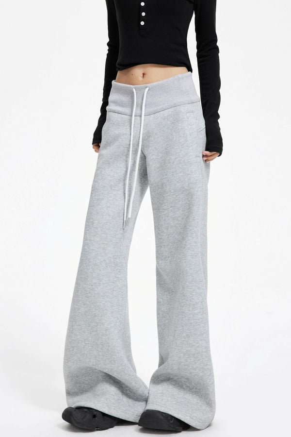 High Waist Wide Flared Sweatpants