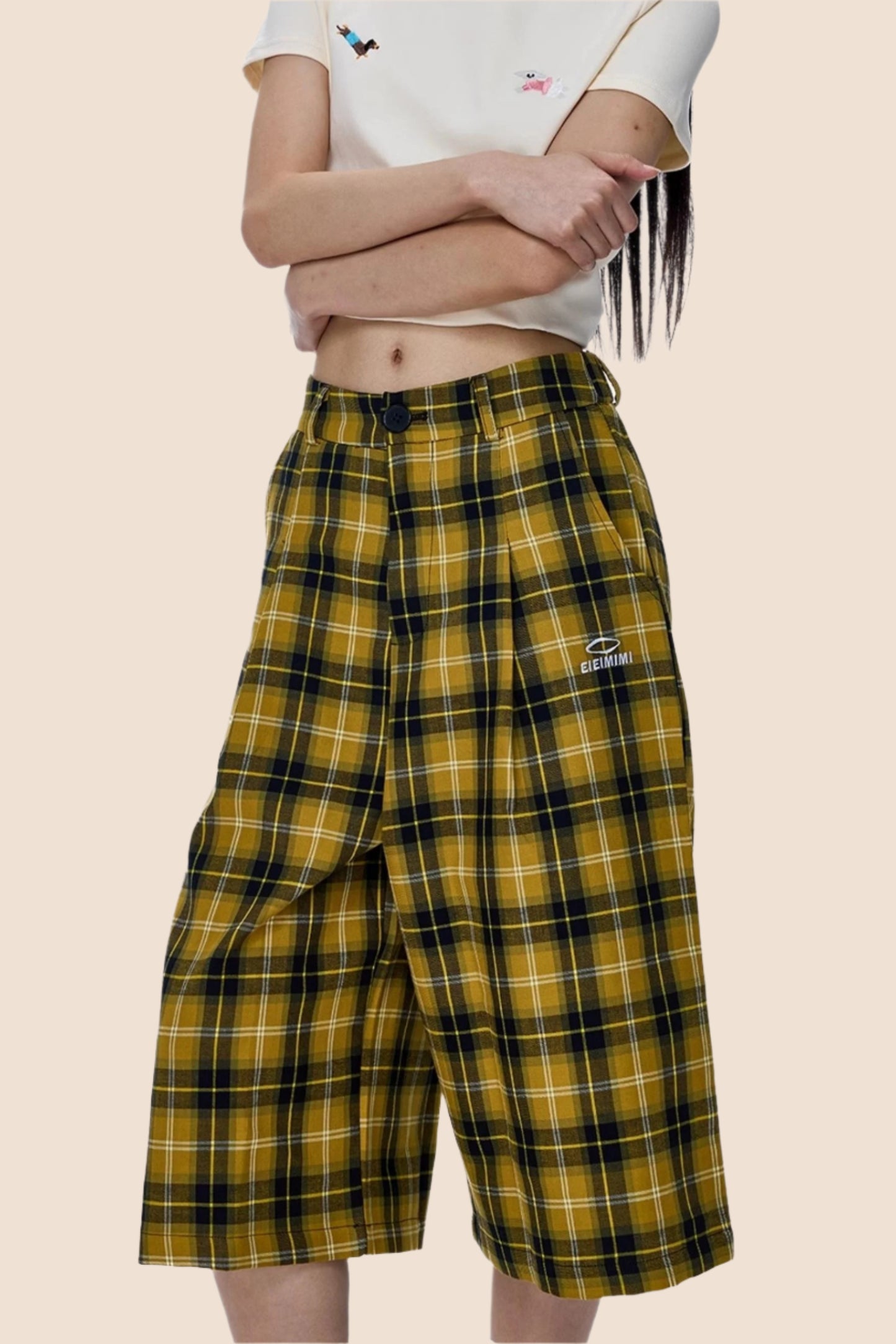 American Plaid Cropped Pants