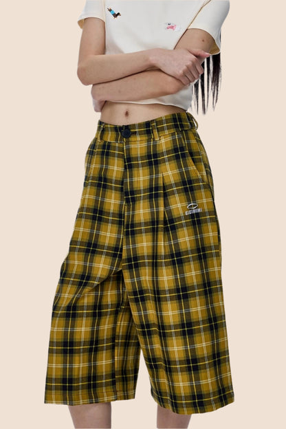 American Plaid Cropped Pants