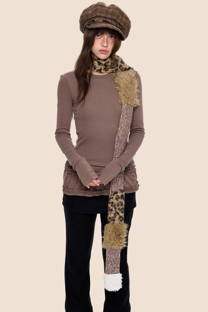 Slimming Vintage Crew Neck Top