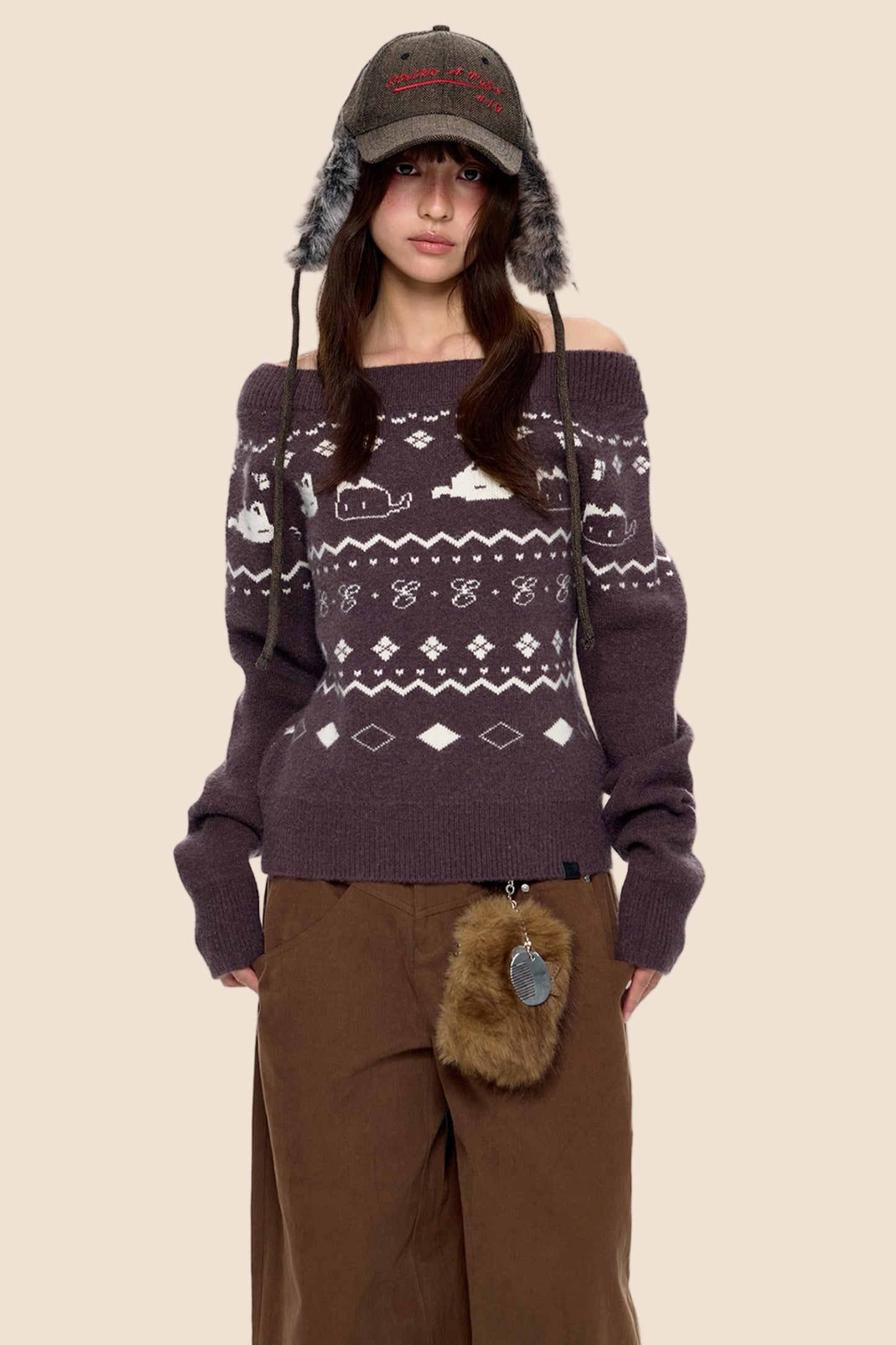 Fair Island Print Knit Sweater