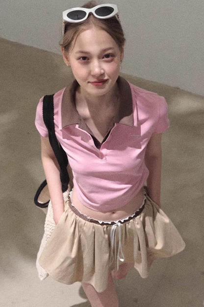 Vintage Lace Poncho Polo Skirt Set-Up