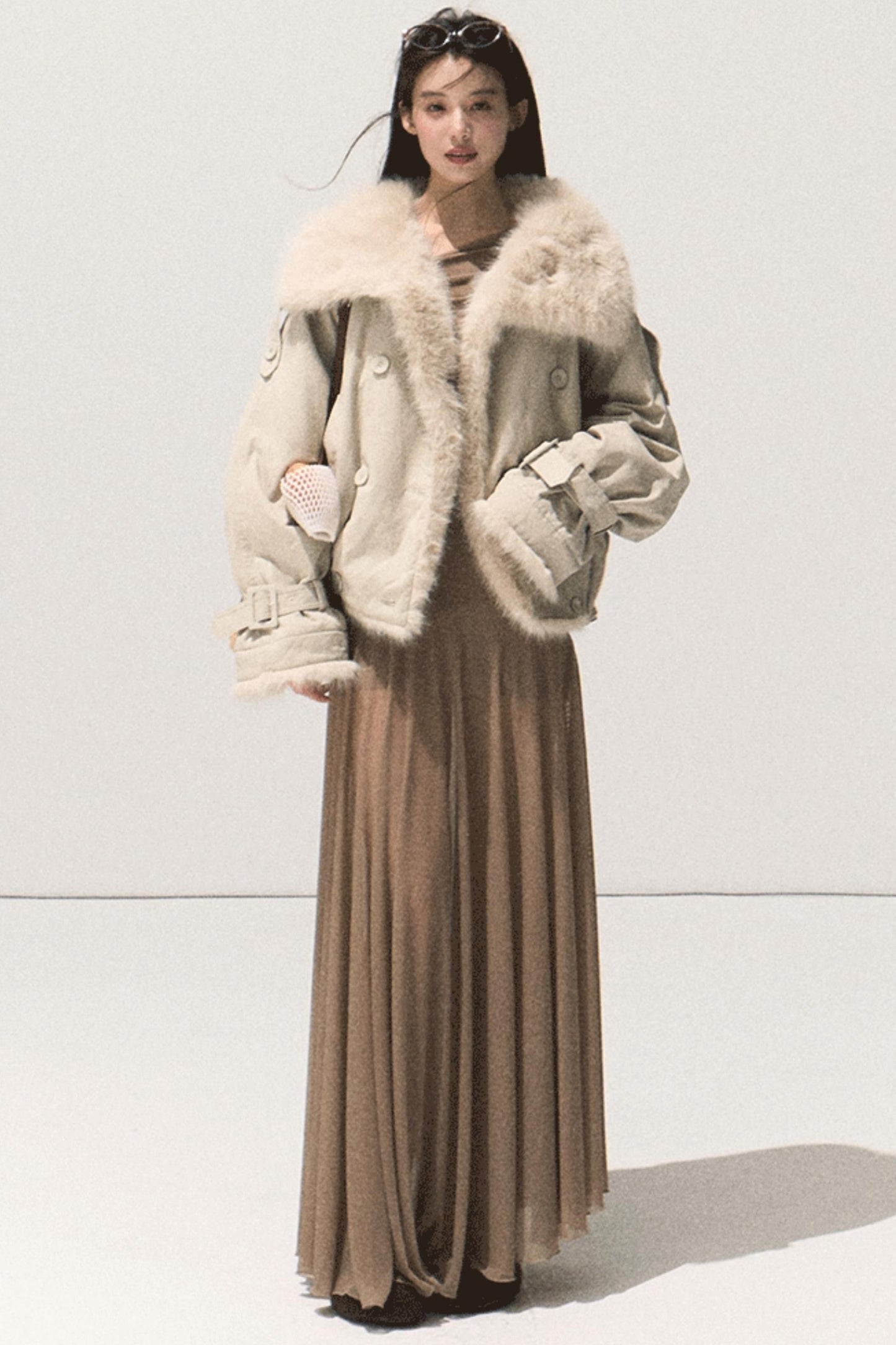 Soft Mist Shoulder Dress