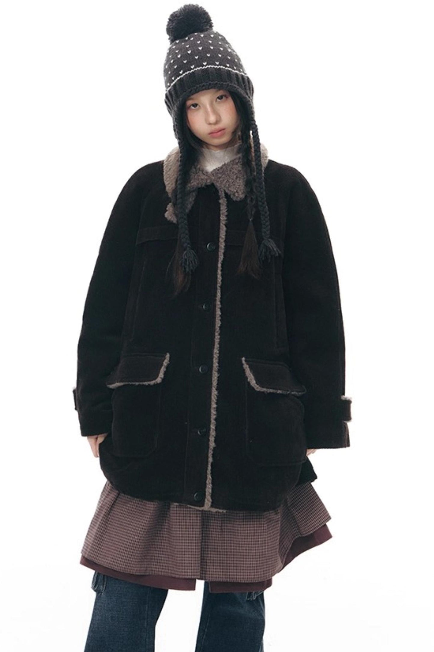 Corduroy Plush Patchwork Jacket