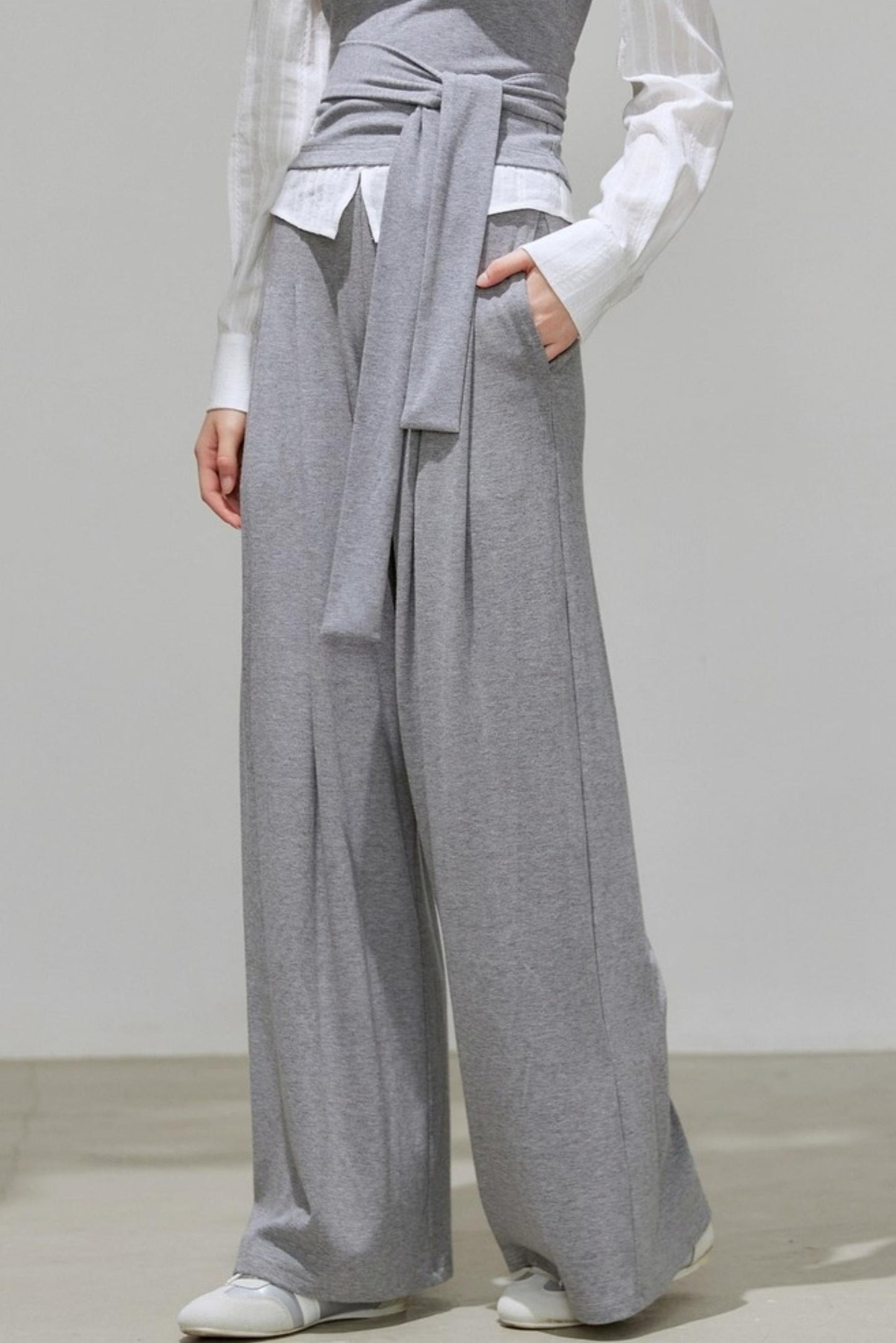 Summer Autumn Knitted Fake Two-Piece Set-Up