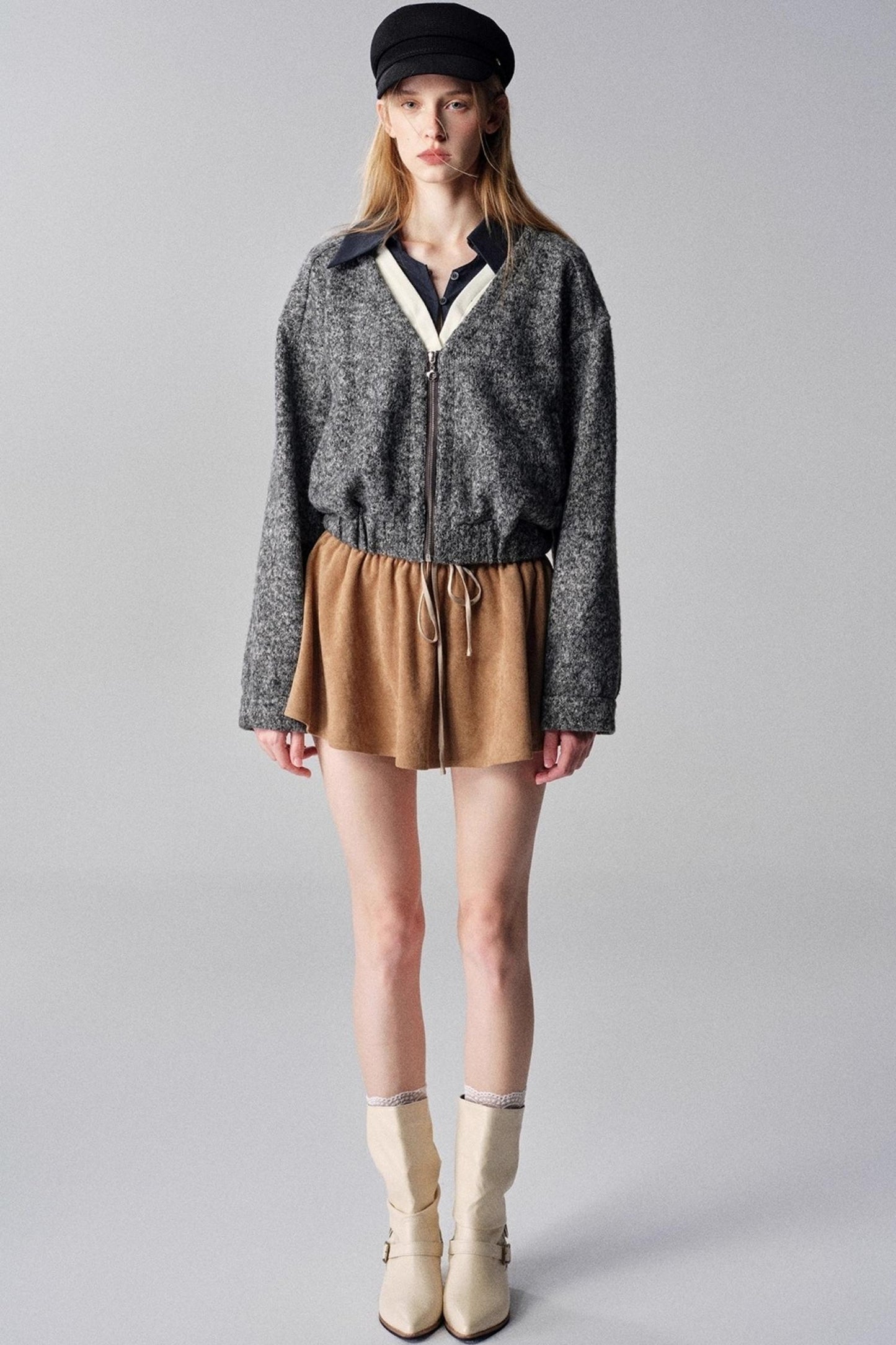 Diamond Galaxy Knitted V-Neck Top