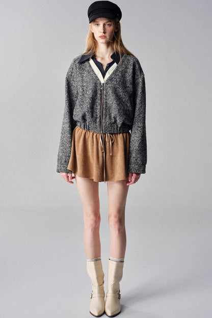 Diamond Galaxy Knitted V-Neck Top