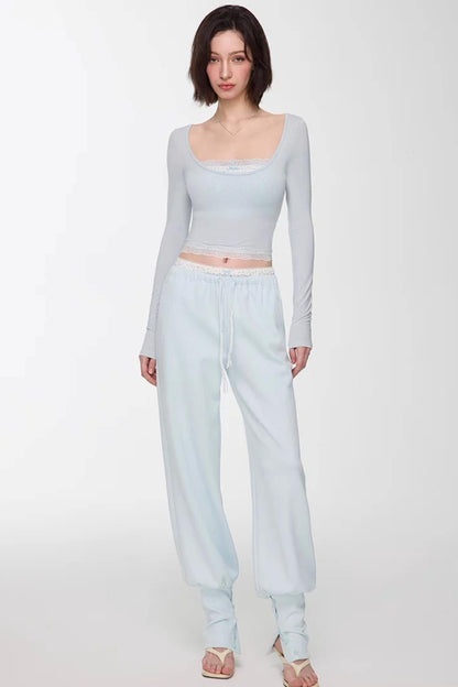 Modal Lace Slim Fit Top