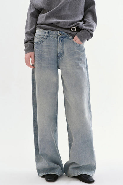 Cotton Straight-Leg Jeans