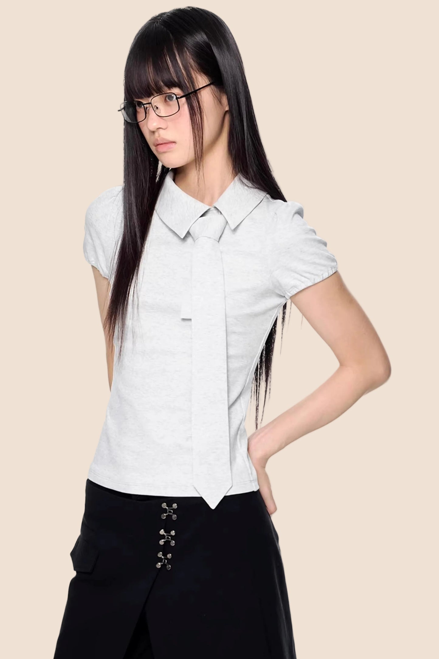 Diagonal Tie Knitted Top