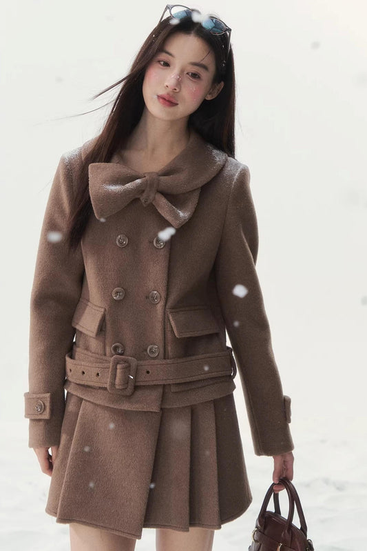 Vintage Double-Breasted Winter Coat