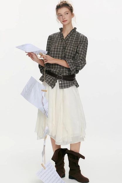 Flower Day Plaid Shirt