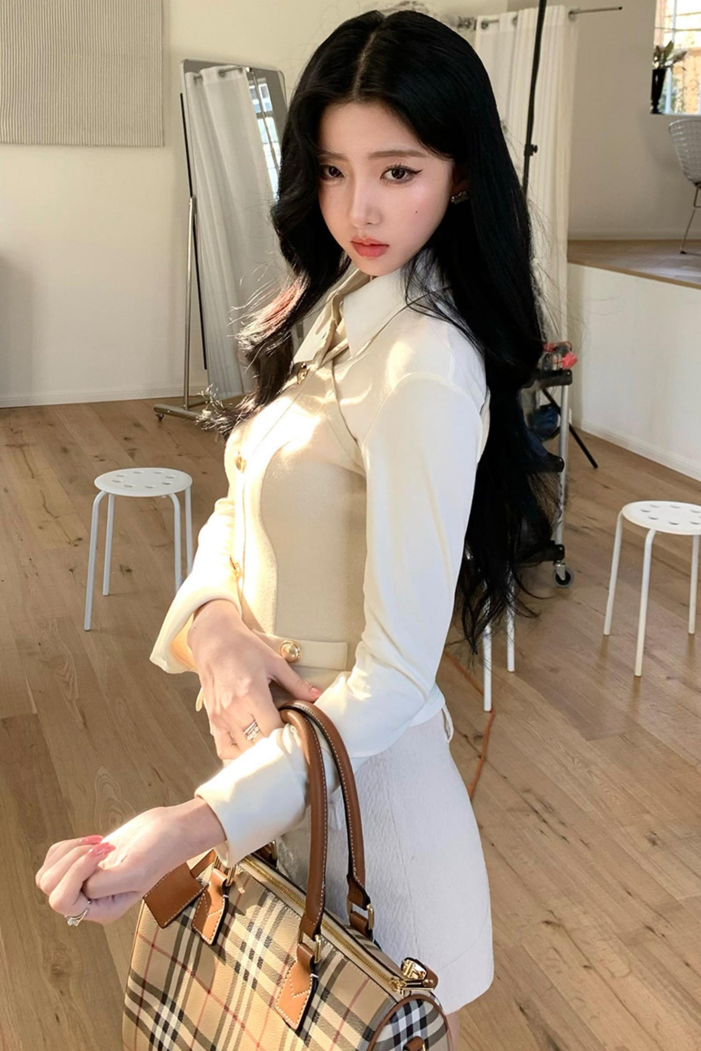 Elegant Color-Blocking Top