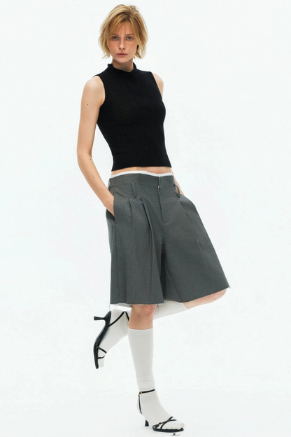 Tencel Wool Pleated Pants