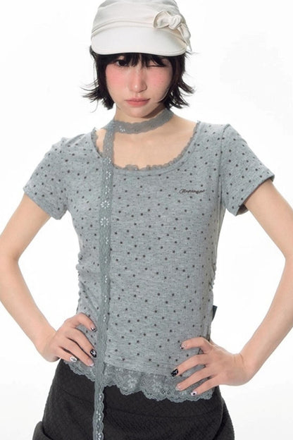 Star Lace Sweet Shirt