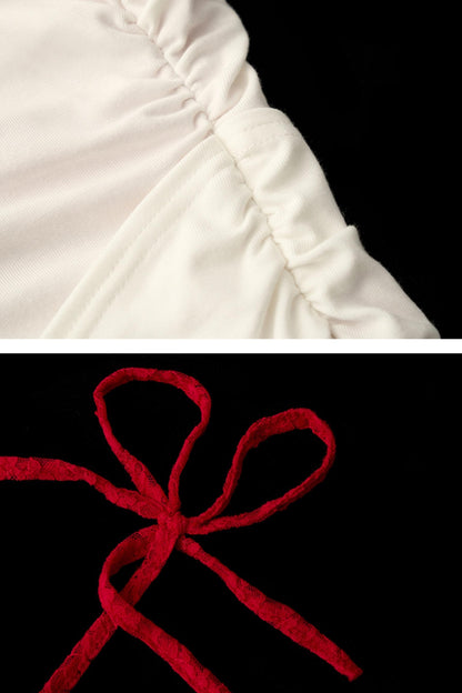 Lace Bow Camisole White Top