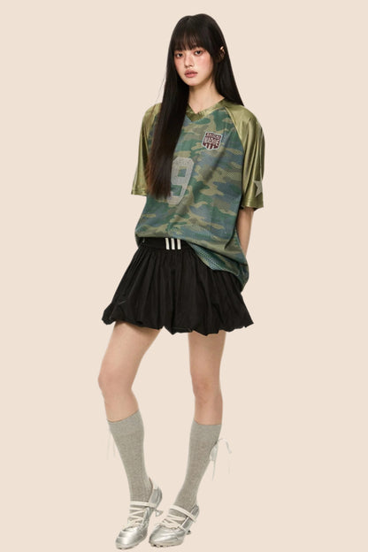 Retro Camo V-Neck Tee