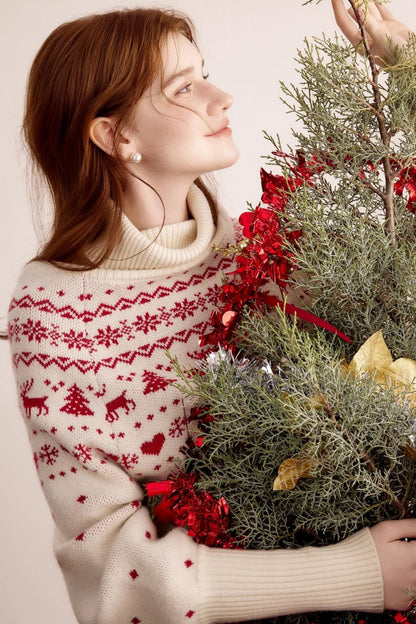 Christmas Fair Isle Turtleneck Sweater
