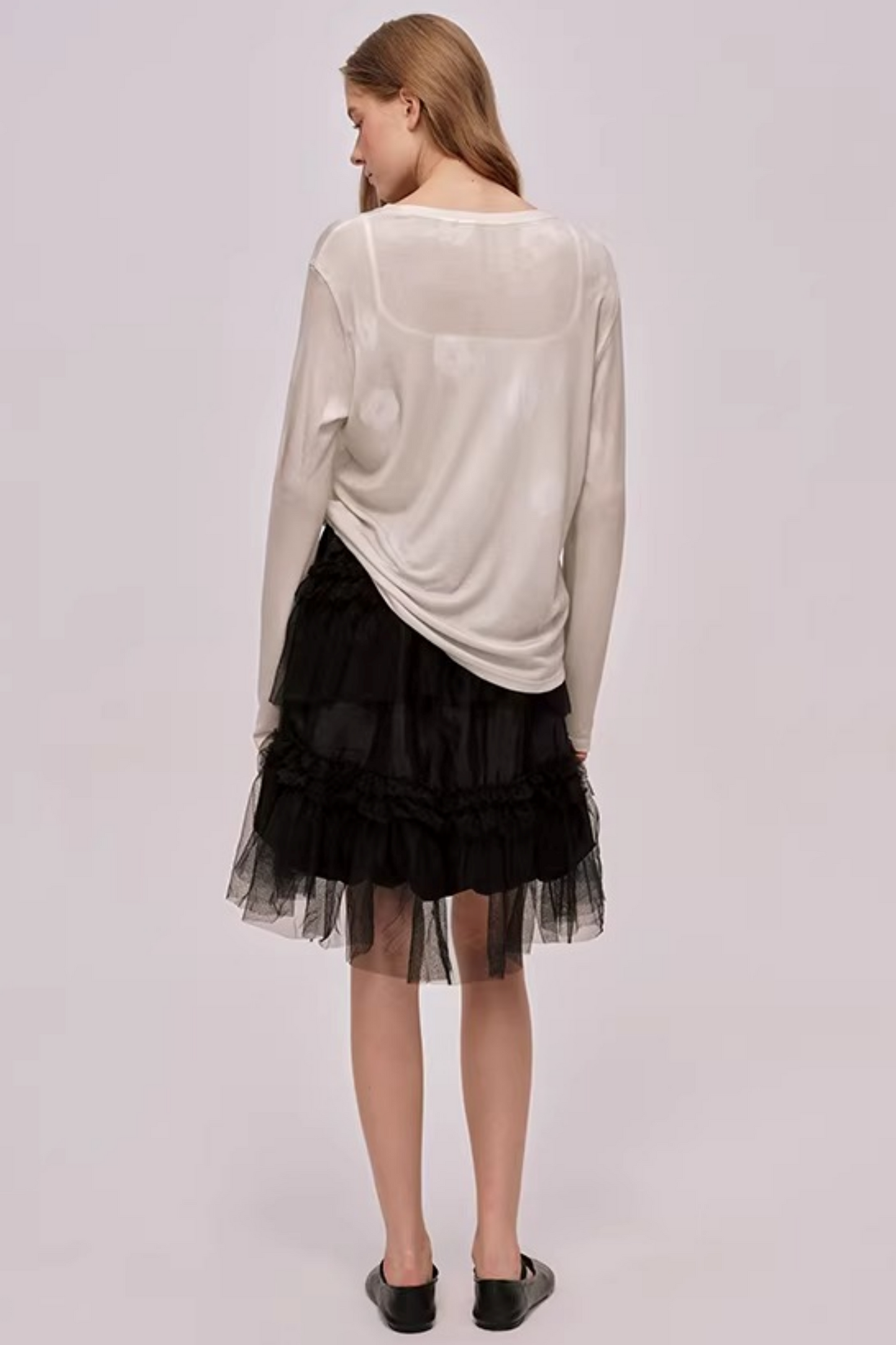 Pull romantique en lyocell et laine