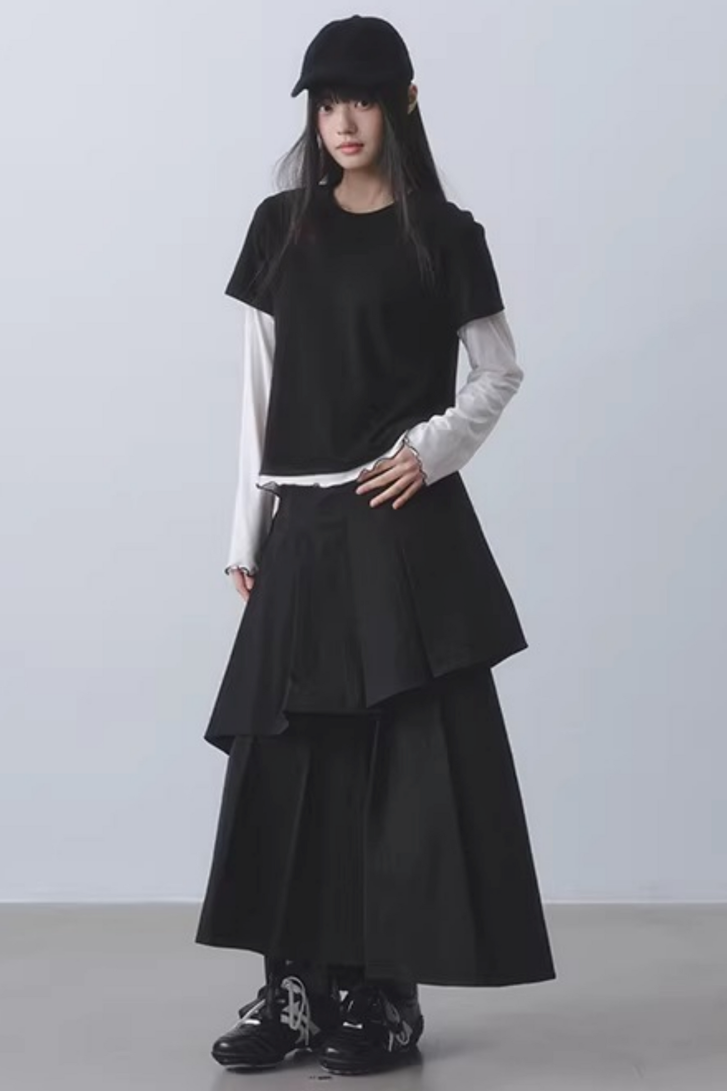 Camicetta a contrasto bianco e nero