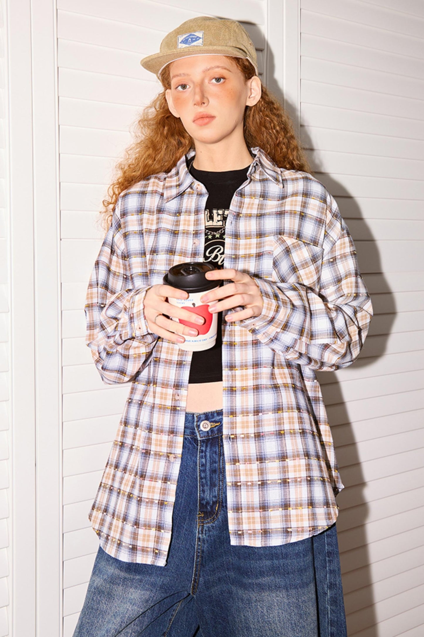 Retro Loose Check Shirt