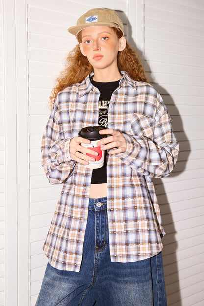 Retro Loose Check Shirt