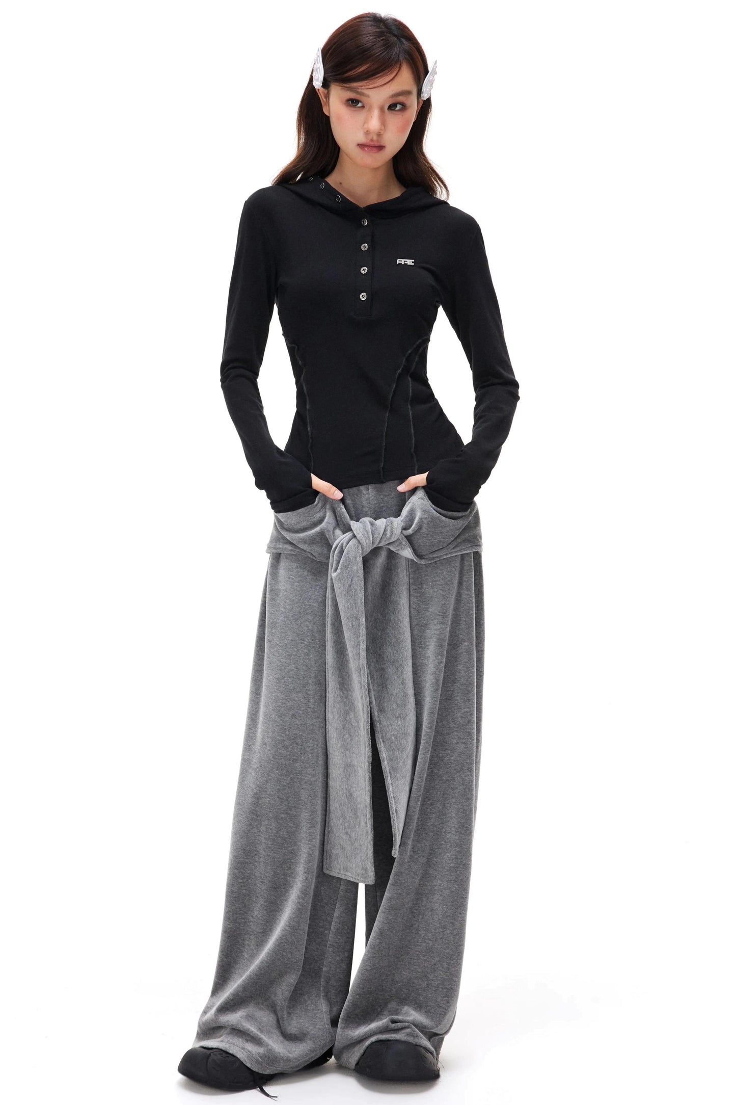 Lyocell Tencel Slim Hooded Top