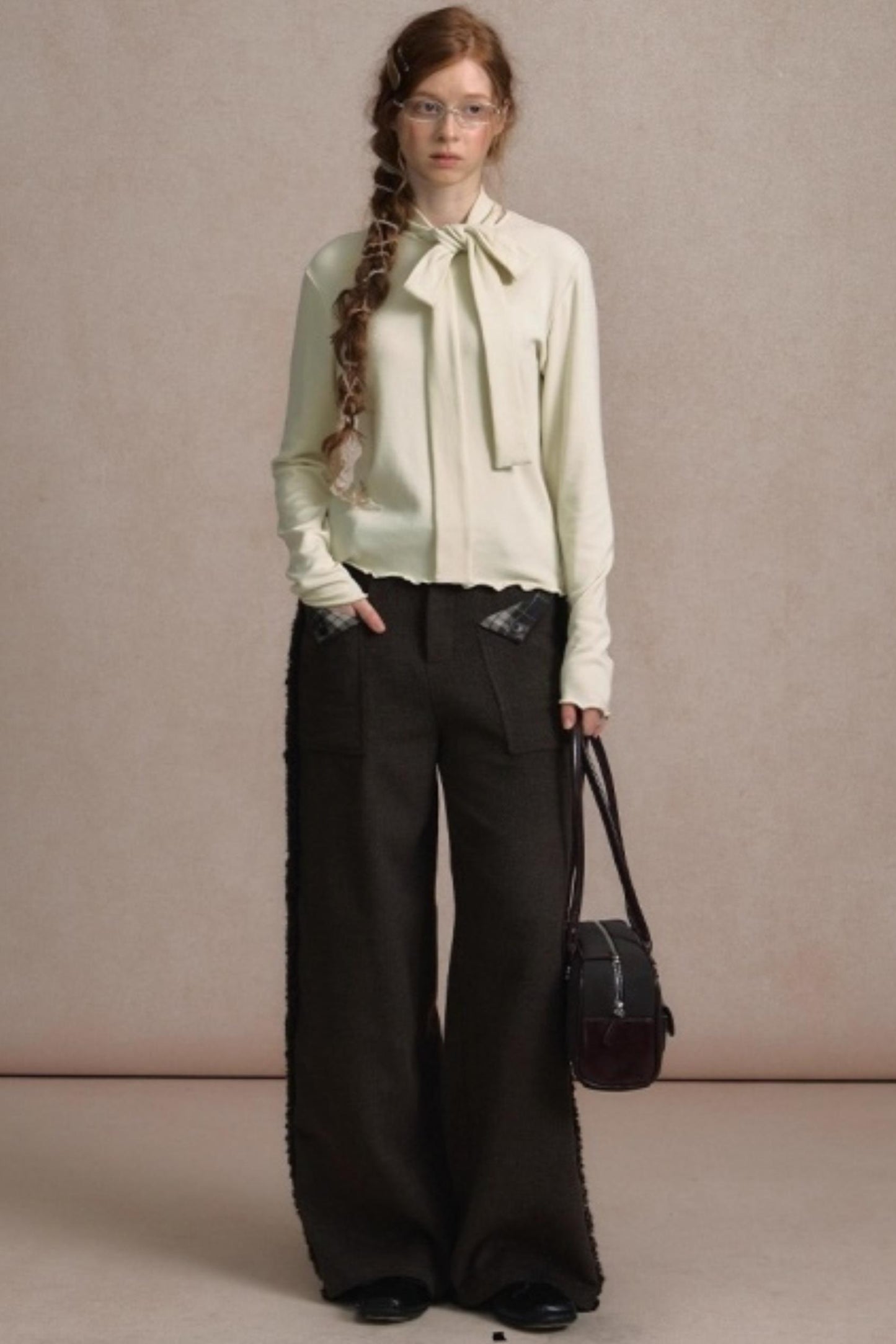 Lazy Drape Wide-Leg Pants