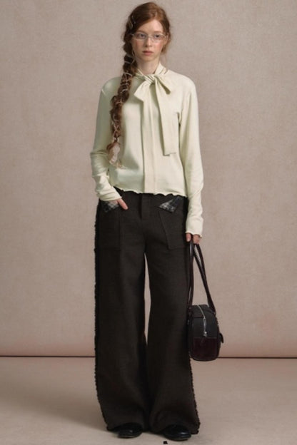 Lazy Drape Wide-Leg Pants