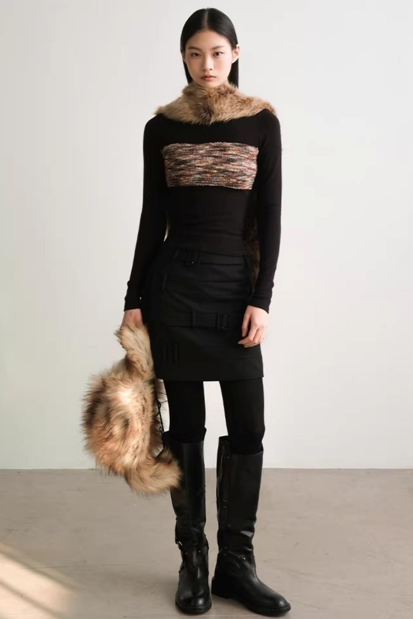 Textured Shadow Wool Sweater