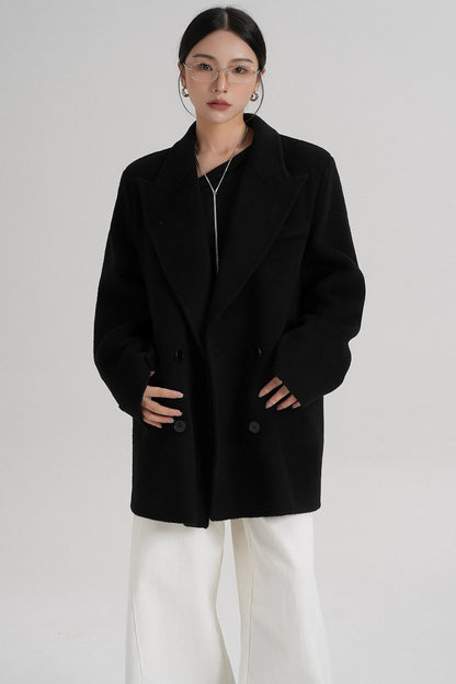 Medium-Length Temperament Wool Coat