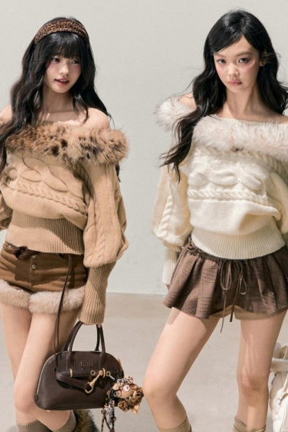 Tea Fragrance Mohair Sweater