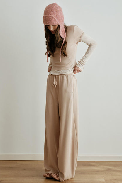 Soft Wool Blend Long-Sleeved Inner Top