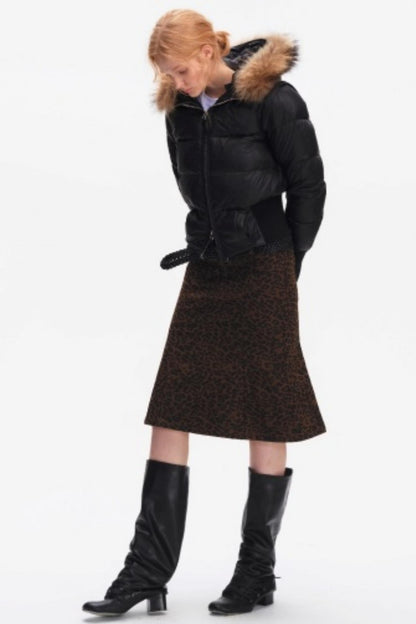 Korean Leopard Fishtail Skirt